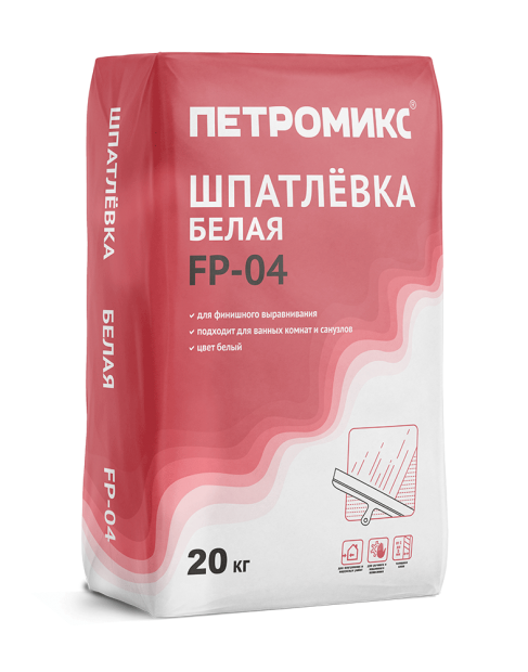 Шпаклёвка цементная Белая Петромикс FP-04 20 кг Шпаклёвка цементная Белая Петромикс FP-04 20 кг