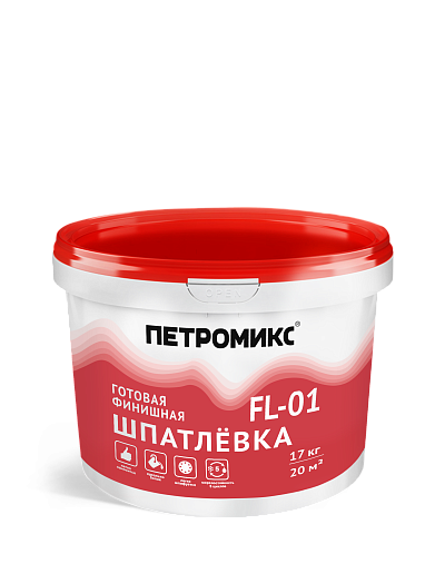 Готовая финишная шпаклевка Петромикс FL-01 17 кг