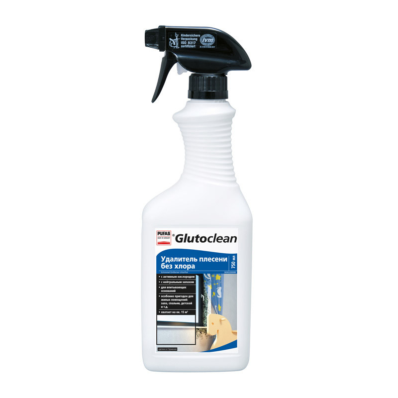 Удалитель плесени PUFAS Glutoclean №386 без хлора (0,75 л) Удалитель плесени PUFAS Glutoclean №386 без хлора (0,75 л)