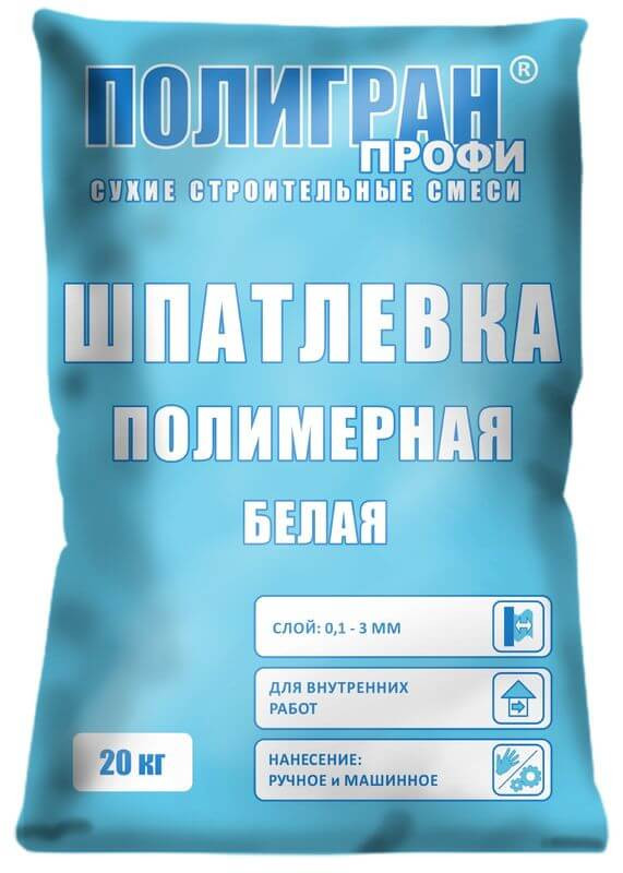 Шпаклёвка ПОЛИГРАН ПРОФИ ПОЛИМЕРНАЯ Белая 20 кг Шпаклёвка ПОЛИГРАН ПРОФИ ПОЛИМЕРНАЯ Белая 20 кг