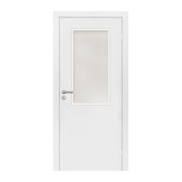 Полотно дверное Olovi, со стеклом, белое, левое, с/п, с/ф (L1 М8 745х2050х40 мм)
