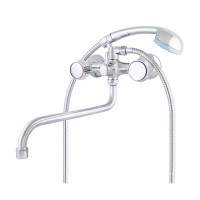Смеситель для ванны Klip 717 с аксессуарами, округлый маховик