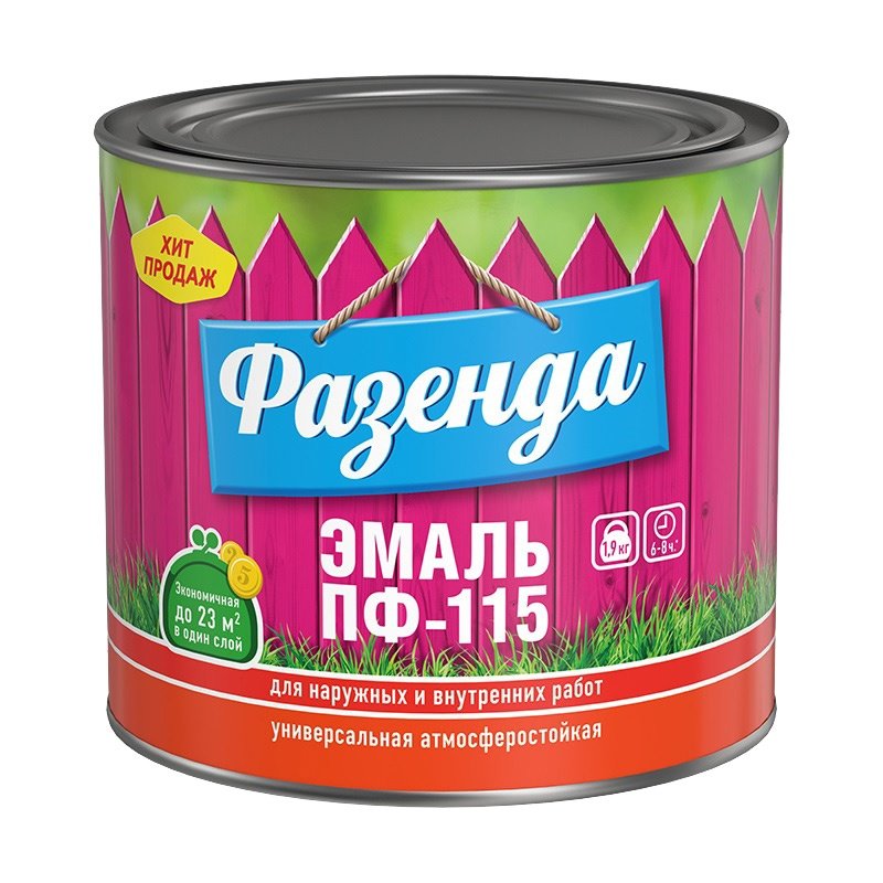 Эмаль Текс ПФ-115 Фазенда чёрная (1,9 кг)
