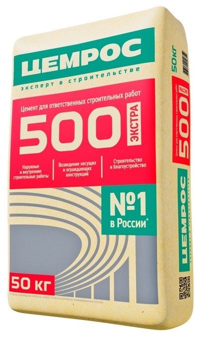 Цемент ЦЕМРОС М500 Д20 ЦЕМ II А-Ш/Бш 42,5 Н 50 кг Цемент ЦЕМРОС М500 Д20 ЦЕМ II А-Ш/Бш 42,5 Н 50 кг