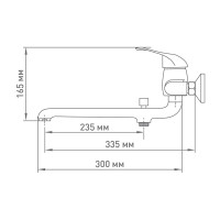 Смеситель для ванны Mix&Fix ZEFIR 1107 одноручный