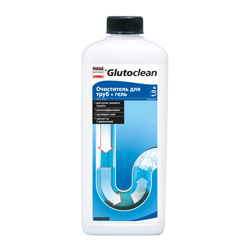 Очиститель для труб гель PUFAS Glutoclean №377 (1 л) Очиститель для труб гель PUFAS Glutoclean №377 (1 л)
