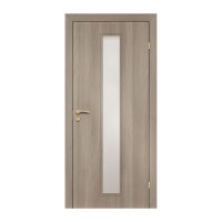Полотно дверное Olovi, со стеклом, дуб гавана, б/п, с/ф (L2 700х2000х35 мм)