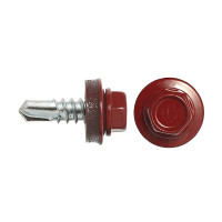Саморез кровельный RAL-3011 ZP 4,8х28 конт-р круг (300 шт) Саморез кровельный RAL-3011 ZP 4,8х28 конт-р круг (300 шт)