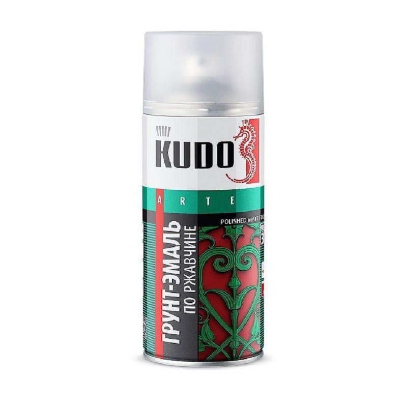 Грунт-эмаль по ржавчине Kudo KU-316002 RAL 6002 зелёный (0,52 л)